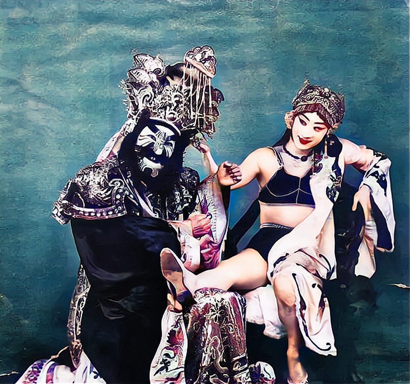 1924年, 有南派伶王之称的小杨月楼饰演妲己的照片.