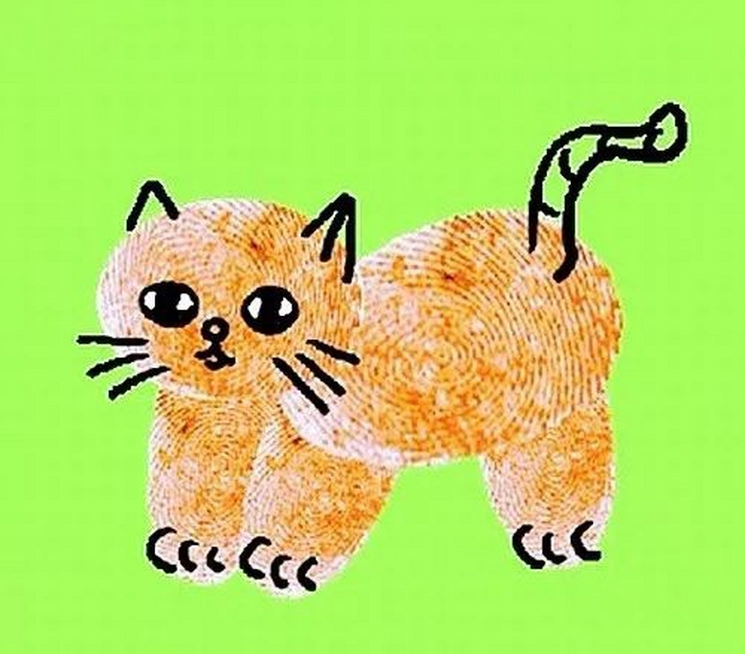 孩子们就能简单上手的指纹画,很适合放假时大人,孩子一起玩!