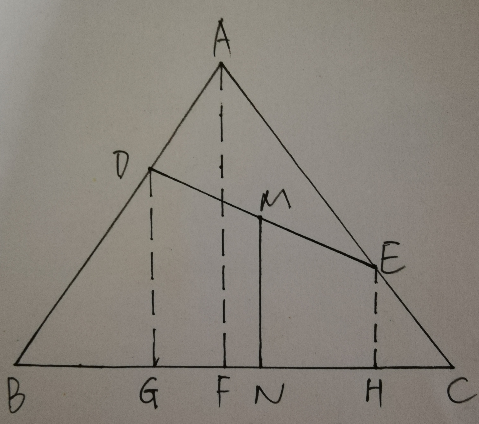 梯形中位线等于两等边和的一半