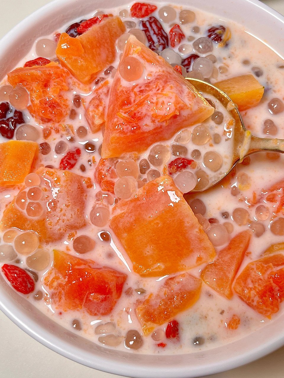 木瓜牛奶西米露~奶香浓郁~软糯顺滑!巨好吃