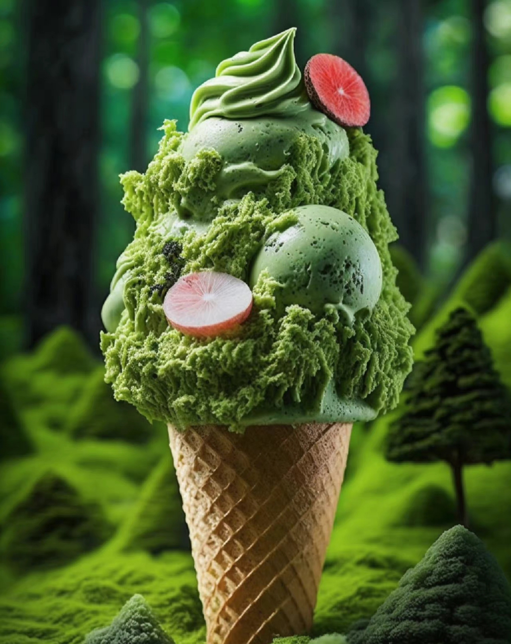 " 抹茶冰淇淋,绿色好心情 .