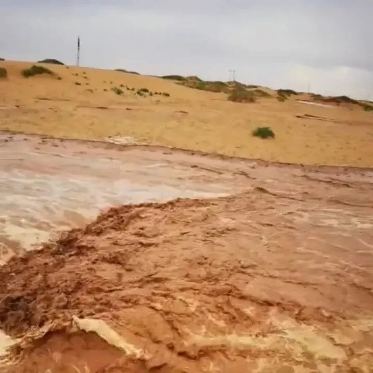 沙漠竟然发洪水了,你敢相信吗!