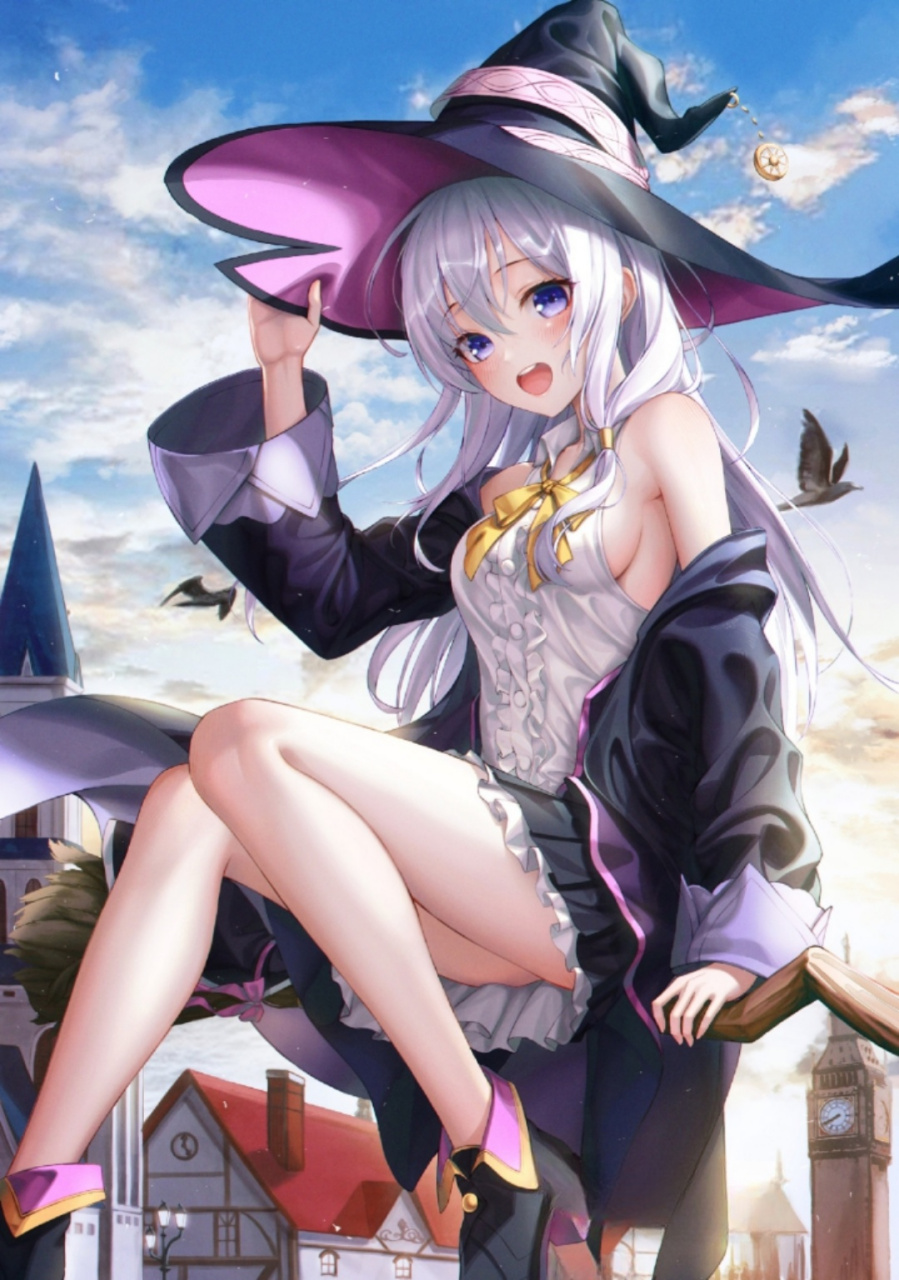 骑扫帚的小女巫[比心]
