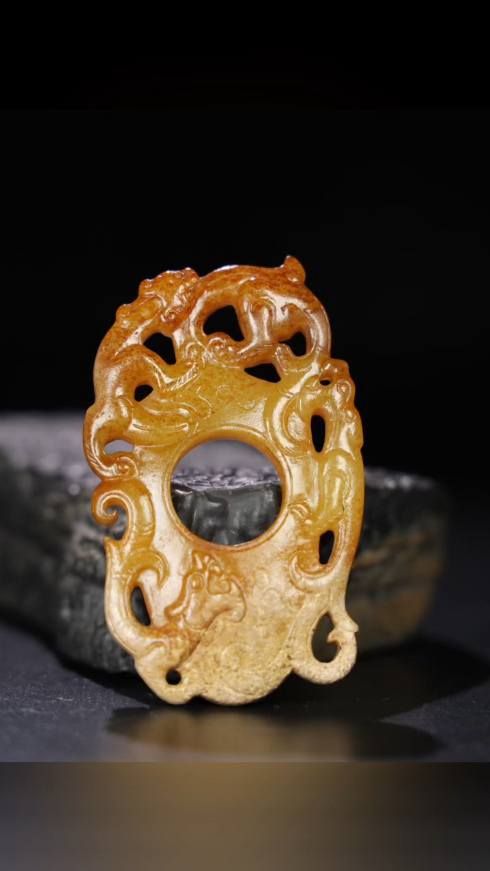 古玉老玉和田玉鸡心佩