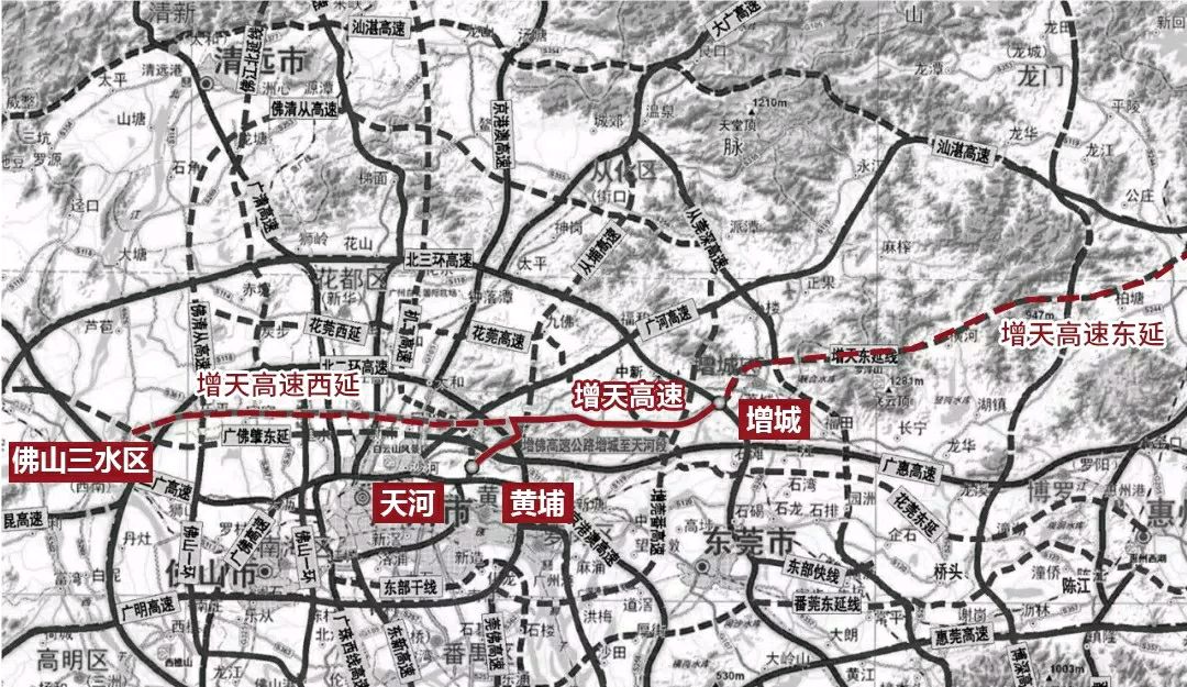 连接增城与广州市中心的增天高速即将开建,预计2024年建成通车!