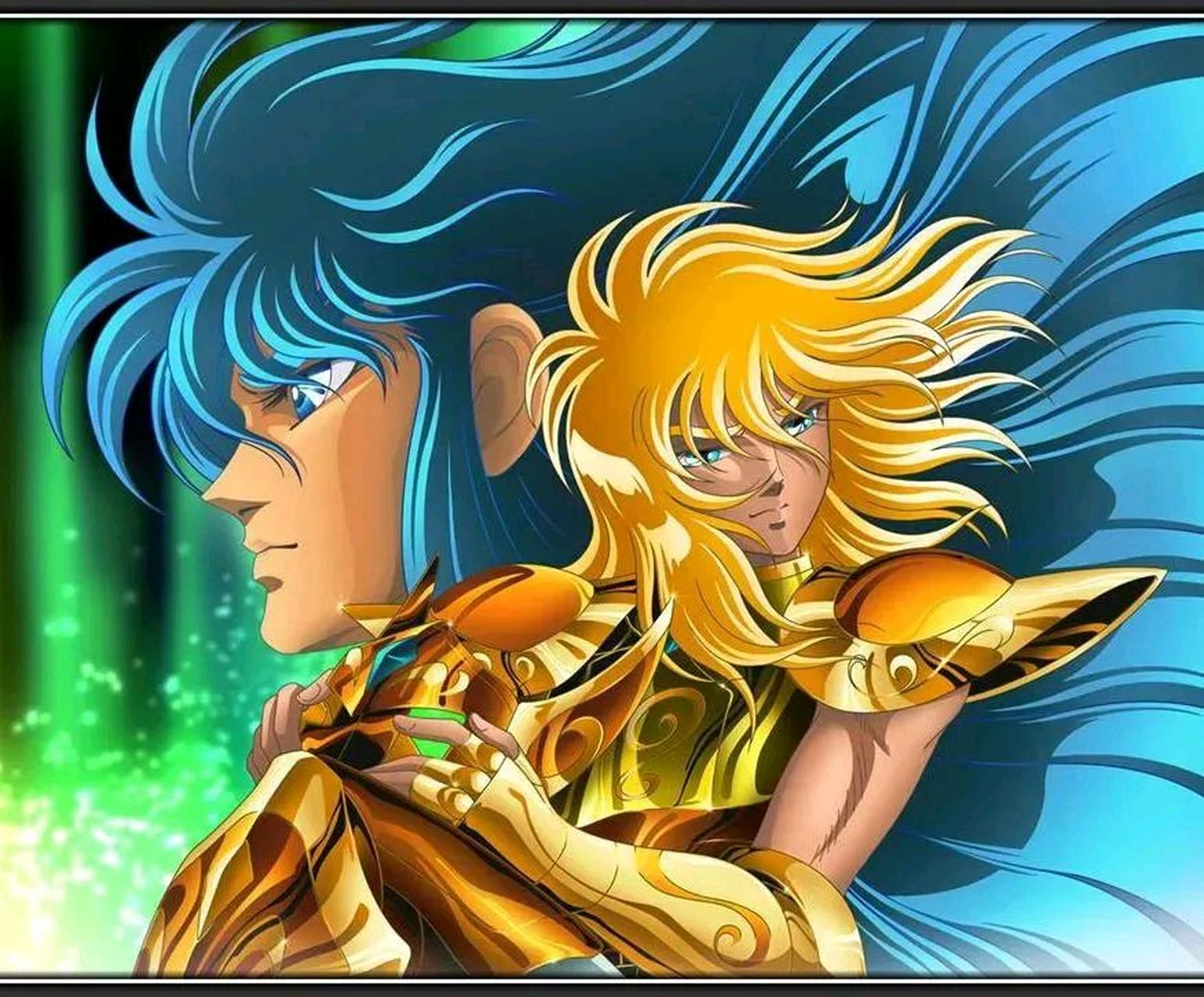 圣斗士星矢:青铜五小强黄金圣衣版.#动漫# #插画# #圣斗士