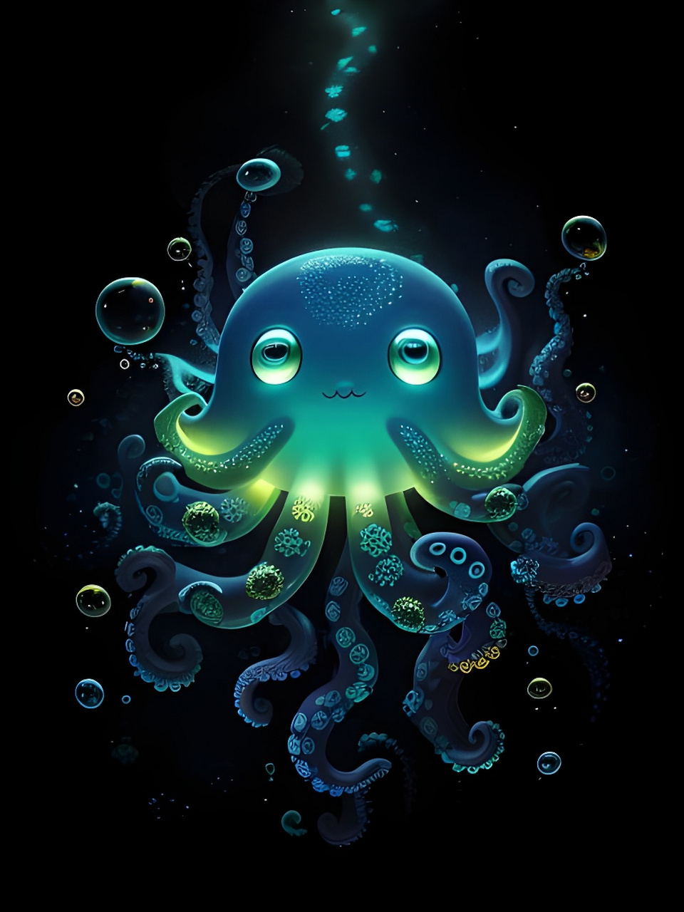 「一只水里的卡通章鱼」[比心][比心][比心] #超潜力新人创作营#  #二
