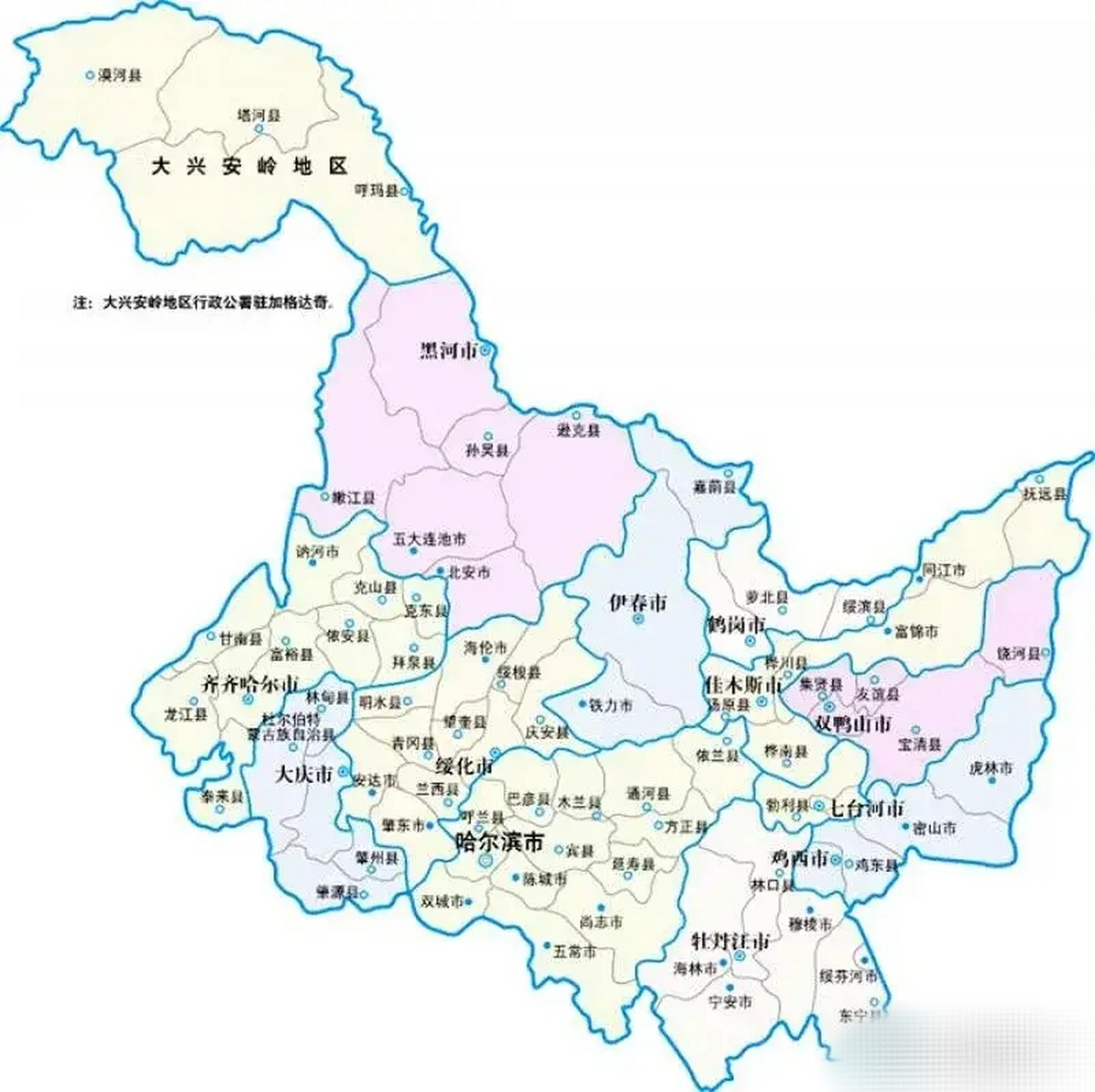 哈尔滨应该把绥化市,肇东市,兰西县,庆安县划归自己管辖,极力向西发展