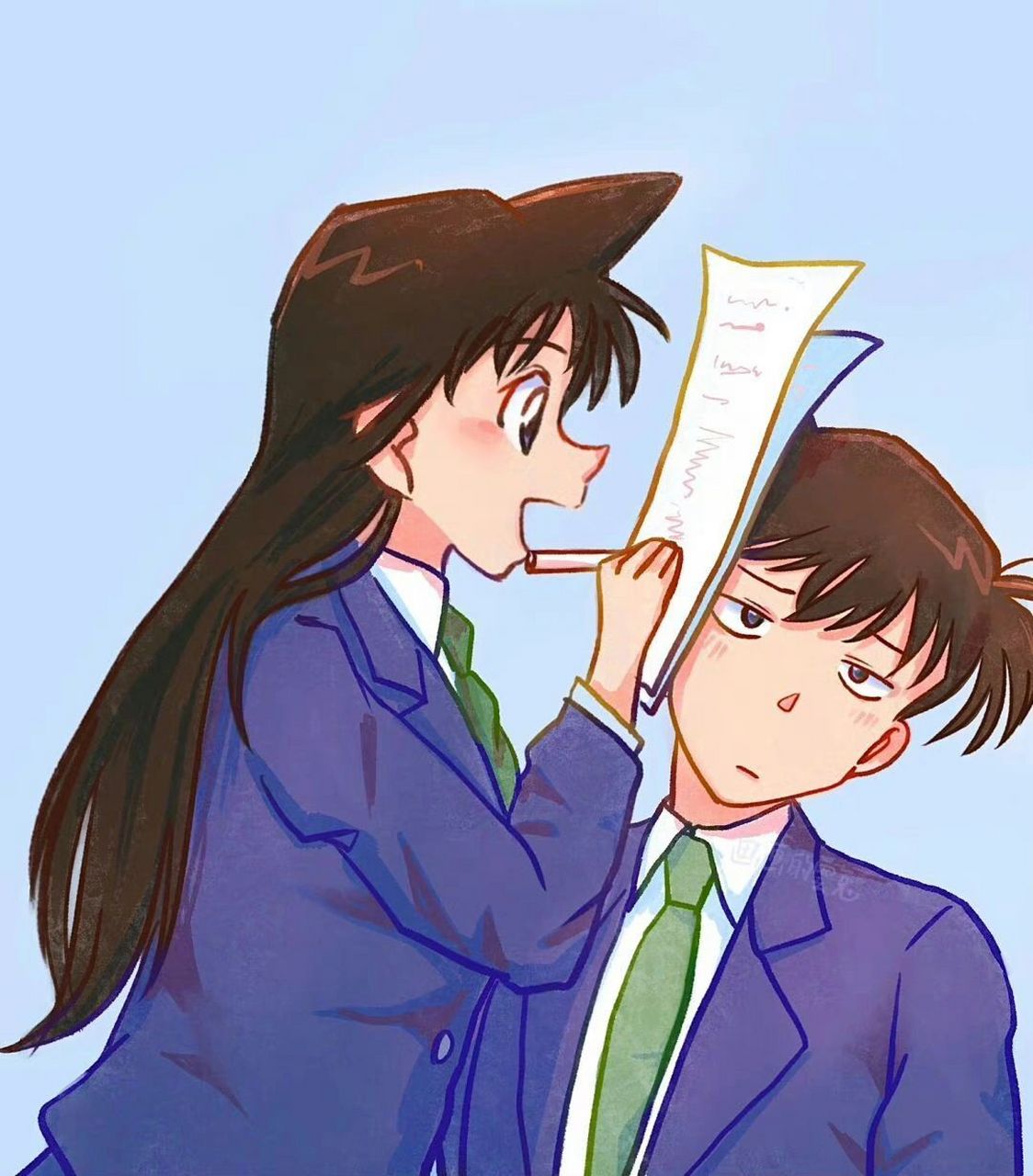 新兰甜蜜互动情头 画师@画画的雲兔