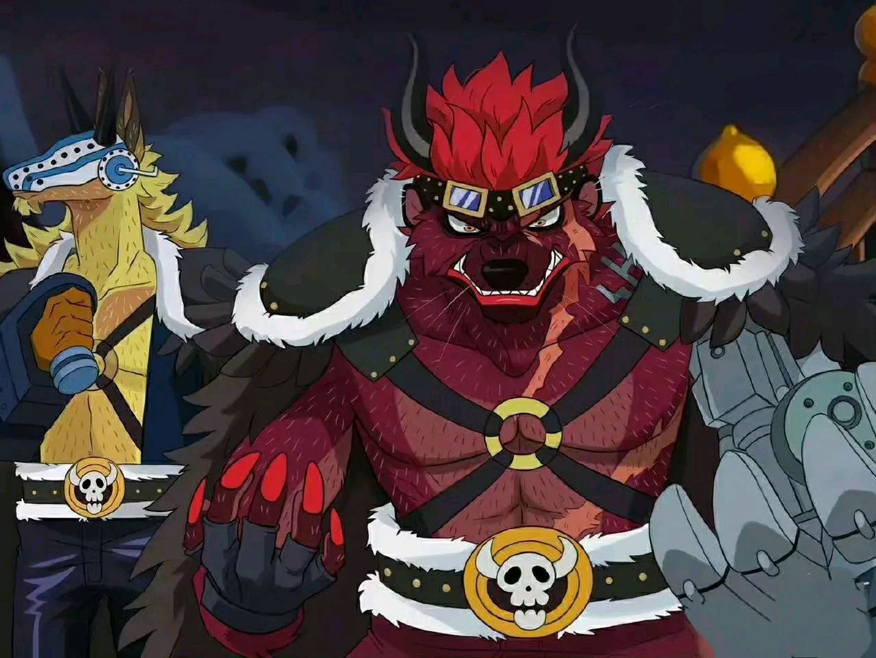 一组海贼王角色动物化的插画欣赏,还挺符合人物的设定特点.