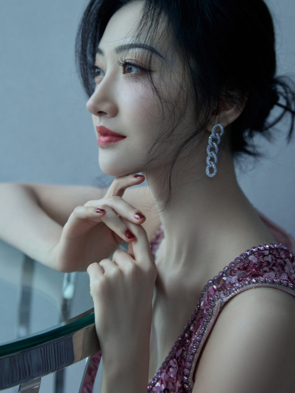 漂亮的她08景甜jennypackham清甜亮片礼服|||929292 景甜身着