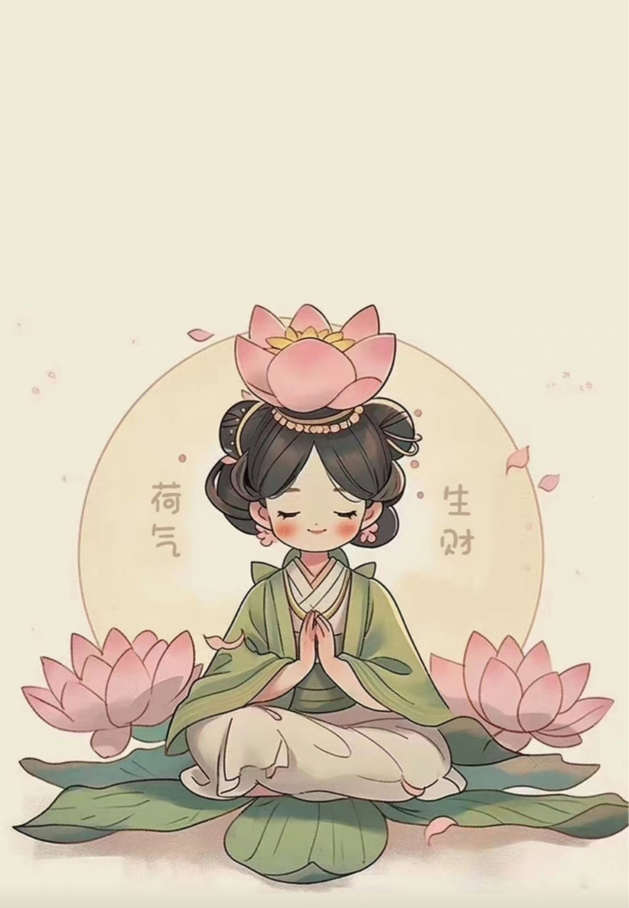 荷气生财女生壁纸