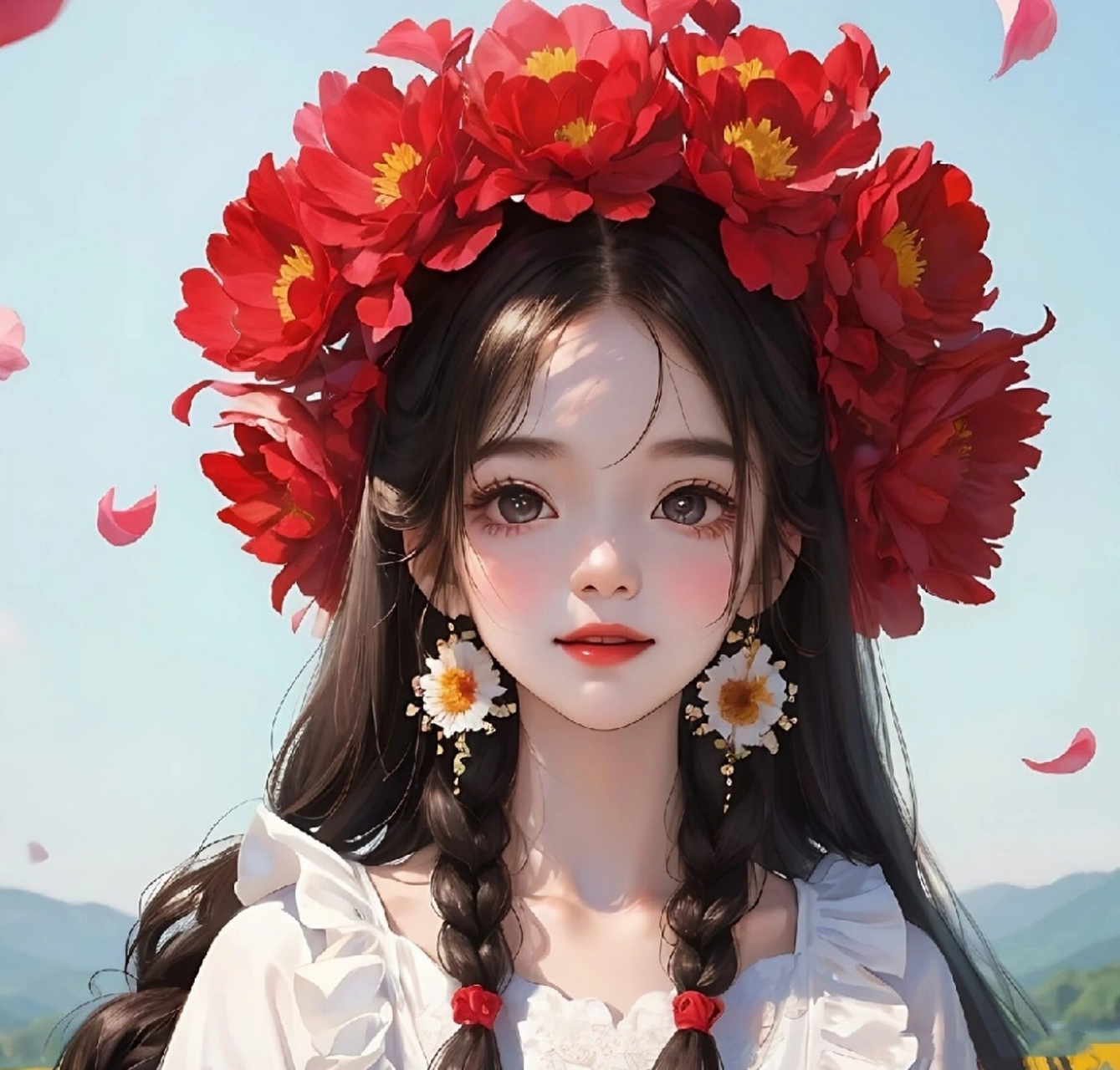 田园风甜美花朵女生高清壁头像,生活需要烟火,也需要静静的美好,不用