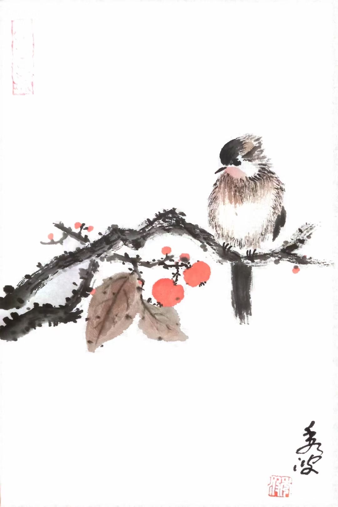 于秀波写意国画留白给人以无限的现象空间,画面唯美,直抒胸臆