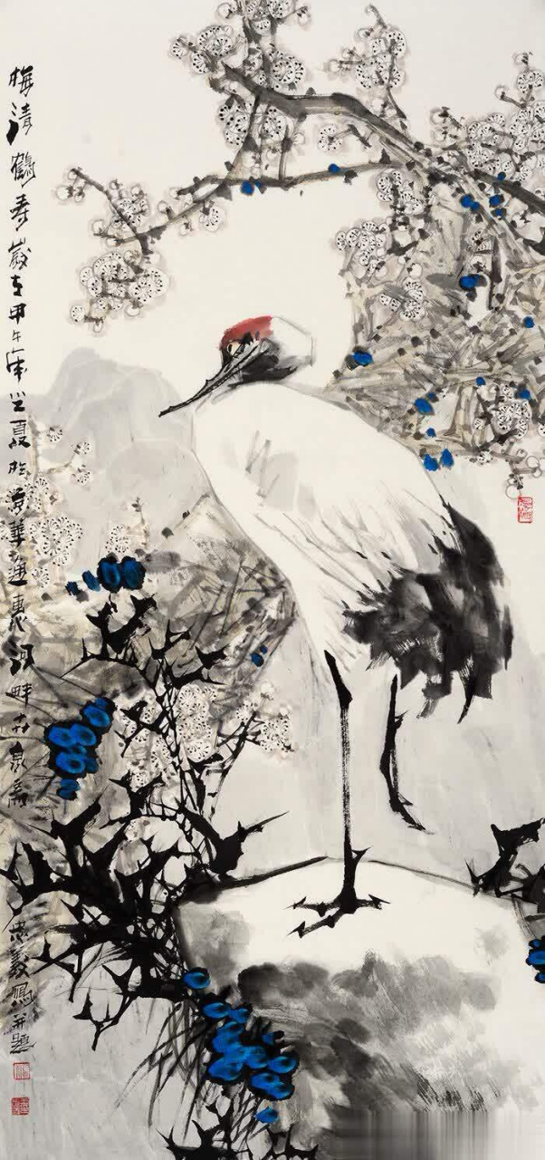 「松鹤延年| 中国画大师白鹤画作欣赏」#艺术