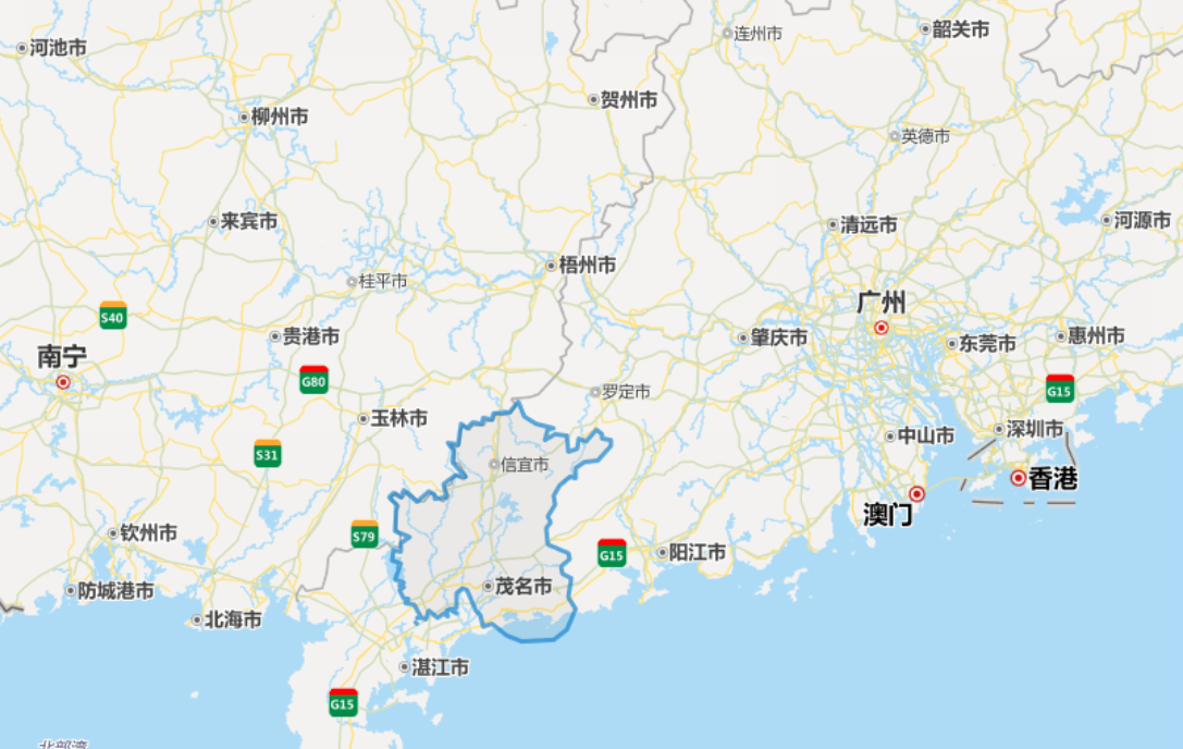 广东茂名地理位置图片