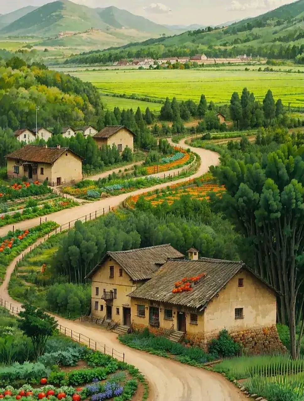 童年记忆    有住过这种房子的吗 儿时的乡村,记忆场景,土砖瓦房,菜园