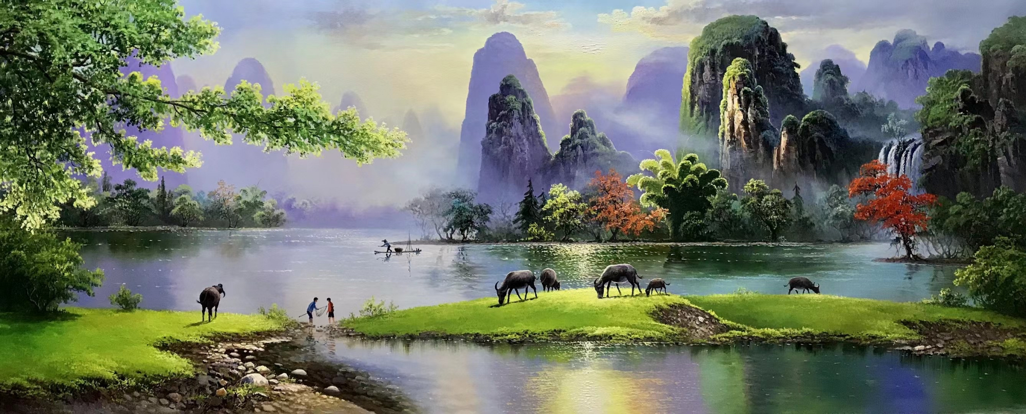 著名画家龙蟠精品油画作品集高清图片