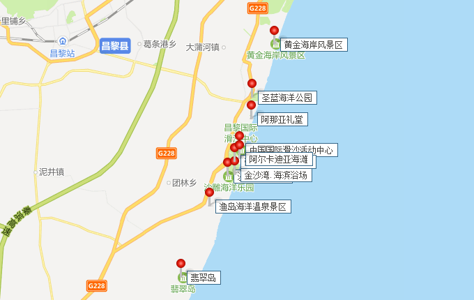 昌黎黄金海岸地图图片