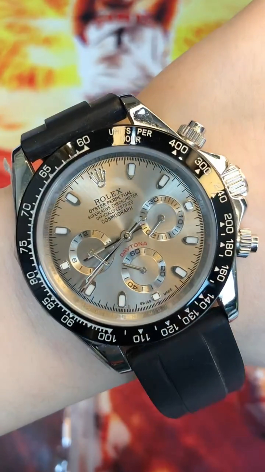 手表#劳力士迪通拿灰面迪近距离欣赏一下