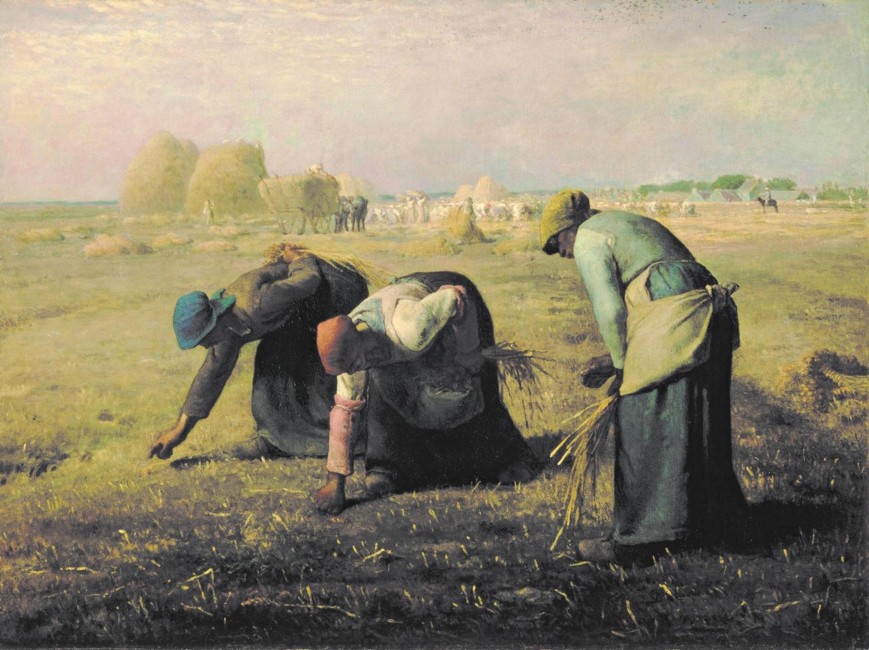 拾穗者 des glaneuses 〔法〕米勒 1857年 法国巴黎奥赛博物馆 1849年