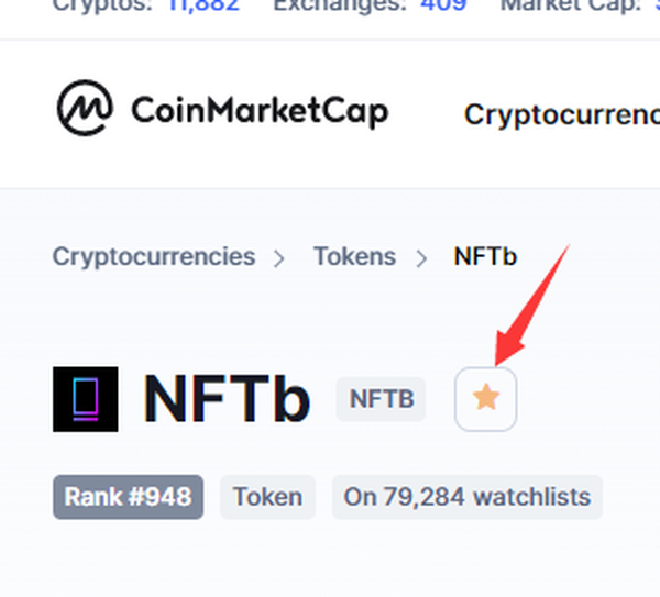 NFTb联合CoinMarketCap空投，每个幸运的参与者获价值5美元的NFTb代币！