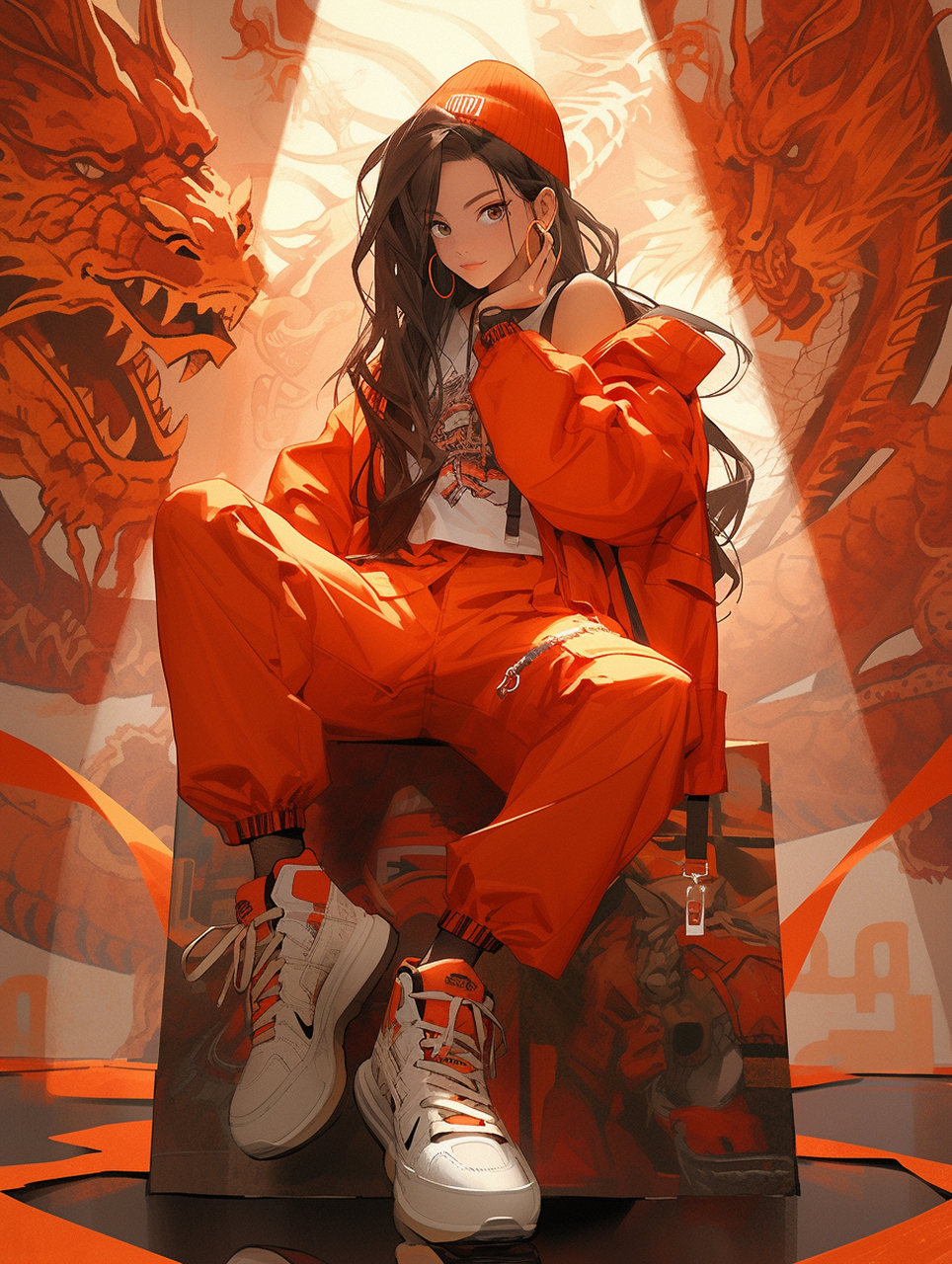 嘻哈街舞,植入中国元素让潮流更具有东方色彩#ai生画# #3d动漫# #ai