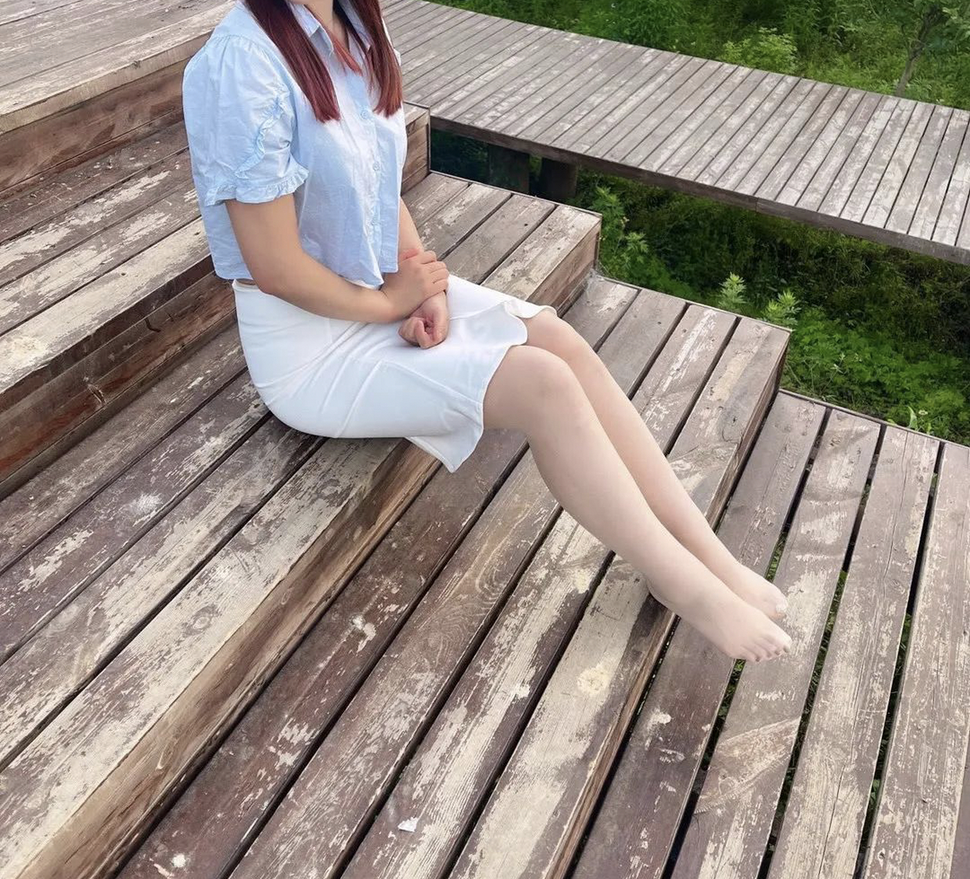 白裙肉丝#丝袜# #高跟鞋# #日常穿搭