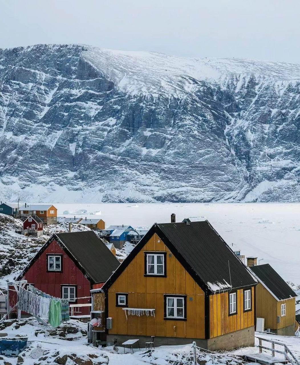 世界的第一缕阳光,雪中色彩童话,丹麦格陵兰岛,世界最大的岛屿"冰之国