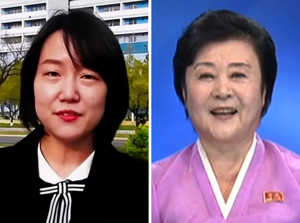 朝鲜宣传的新面孔阿恩和著名女主播李春姬。