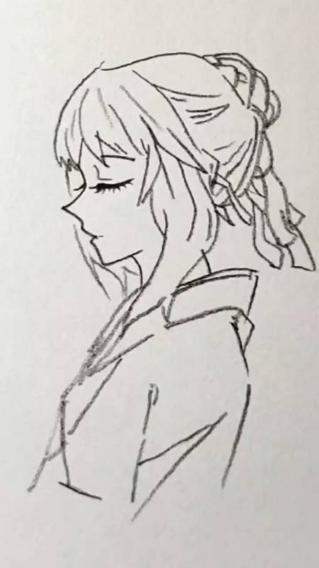 动漫人物侧脸简笔画教你零基础学画画
