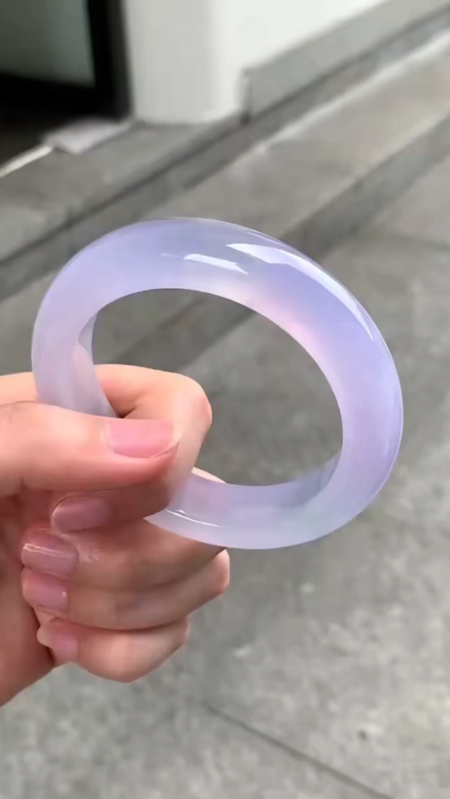 高冰紫飘阳绿正装手镯,紫若烟霞.无形胜有形!