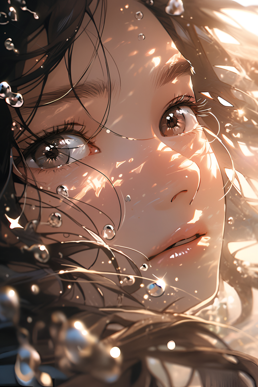 闪光少女头像#ai绘画# #美女# #二次元