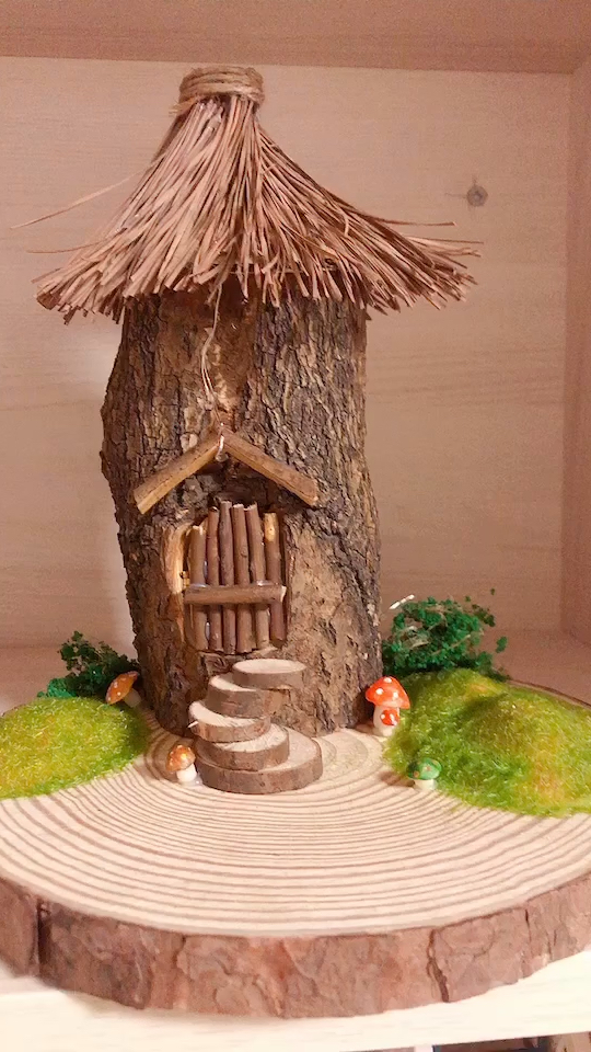 手工diy下集预告,明早8点,制作树洞屋过程分享2-度小视