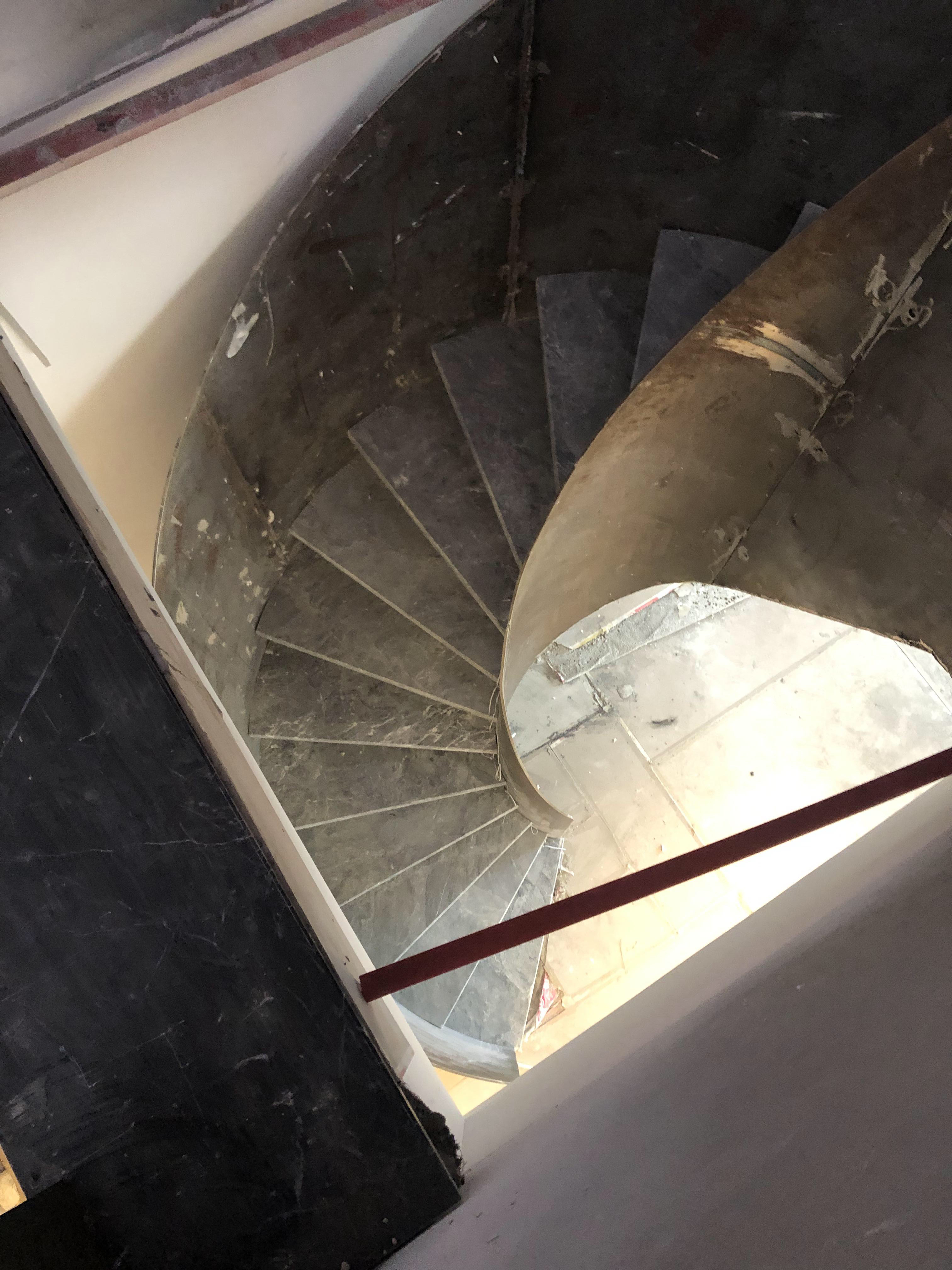 天津南一石材天然大理石幻影灰楼梯踏步