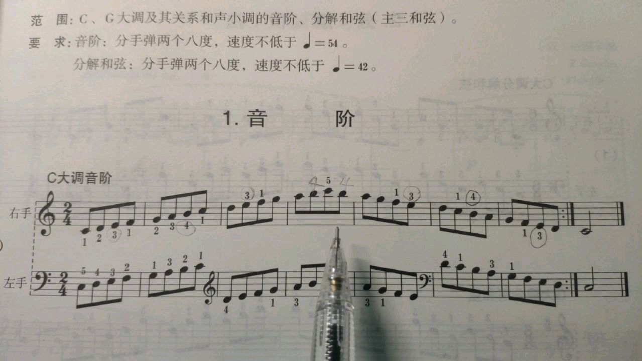 音阶指法使用规律详解(1)