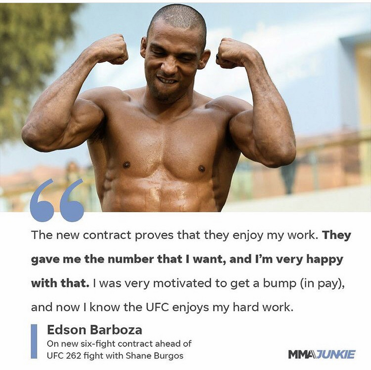 恭喜"腿王"巴博萨成功与ufc续约![鼓掌]#ufc# #mma# #巴博萨