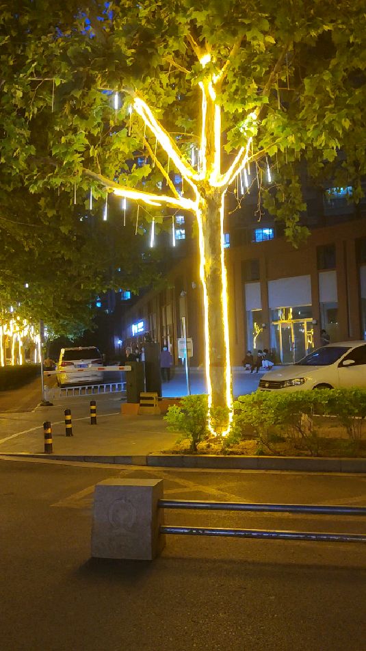 石家庄夜景照明led灯带市电供电照明效果