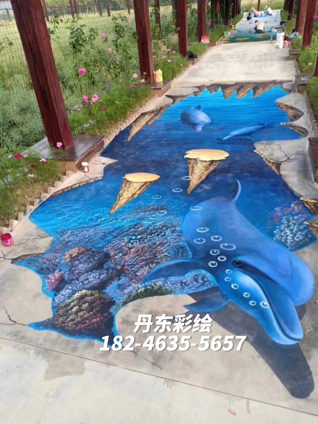 丹东墙绘/丹东彩绘/丹东3d立体手绘/丹东墙体彩绘墙画
