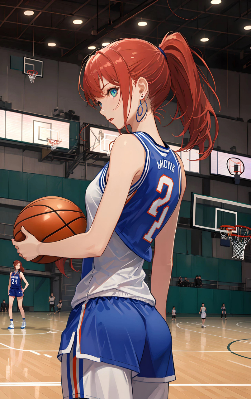 动漫壁纸# 运动系～篮球女孩