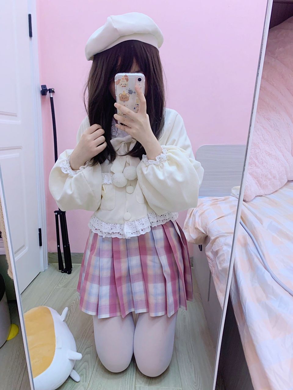 日常穿搭# #美女# 甜妹 ,二次元 ,对镜拍 ,jk制服白丝