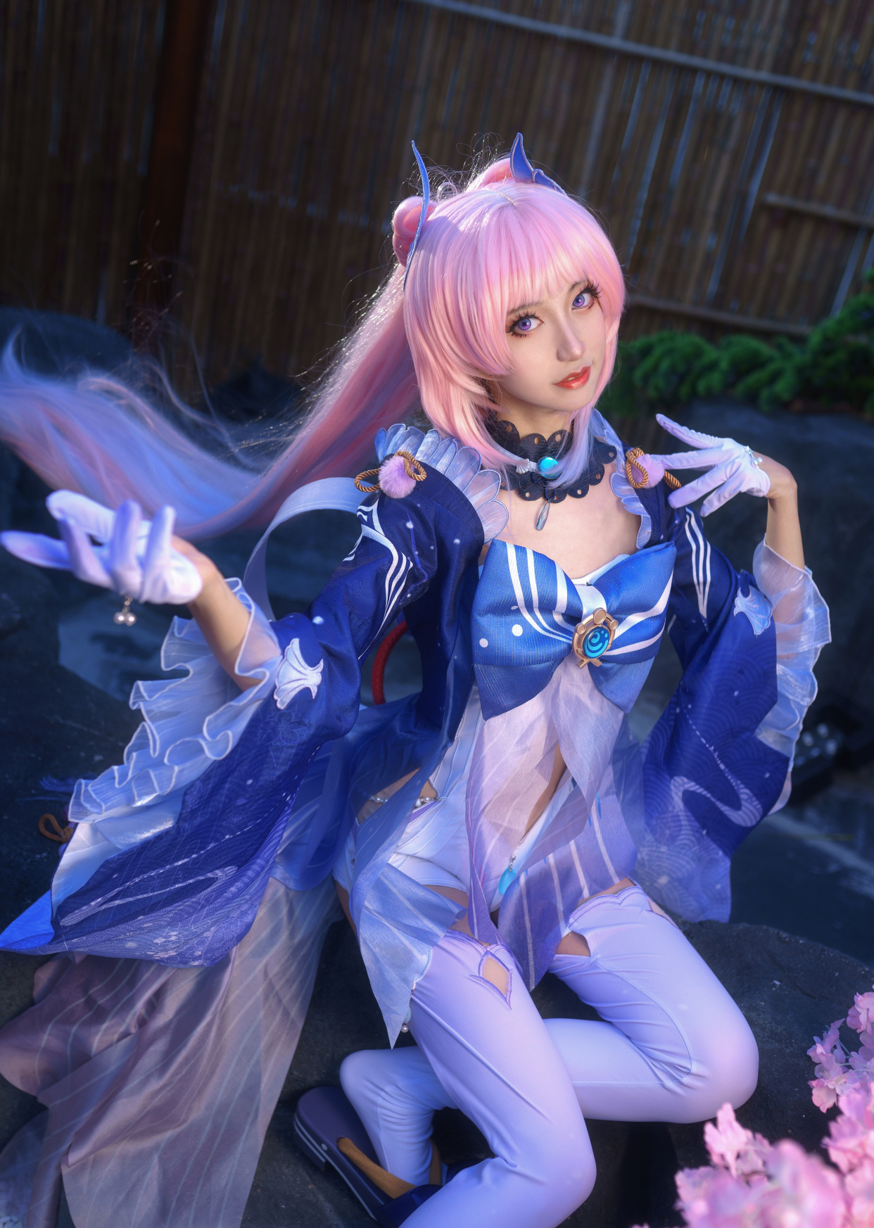 珊瑚宫心海cos,有小姐姐这一双大长腿在,属实是好看呀