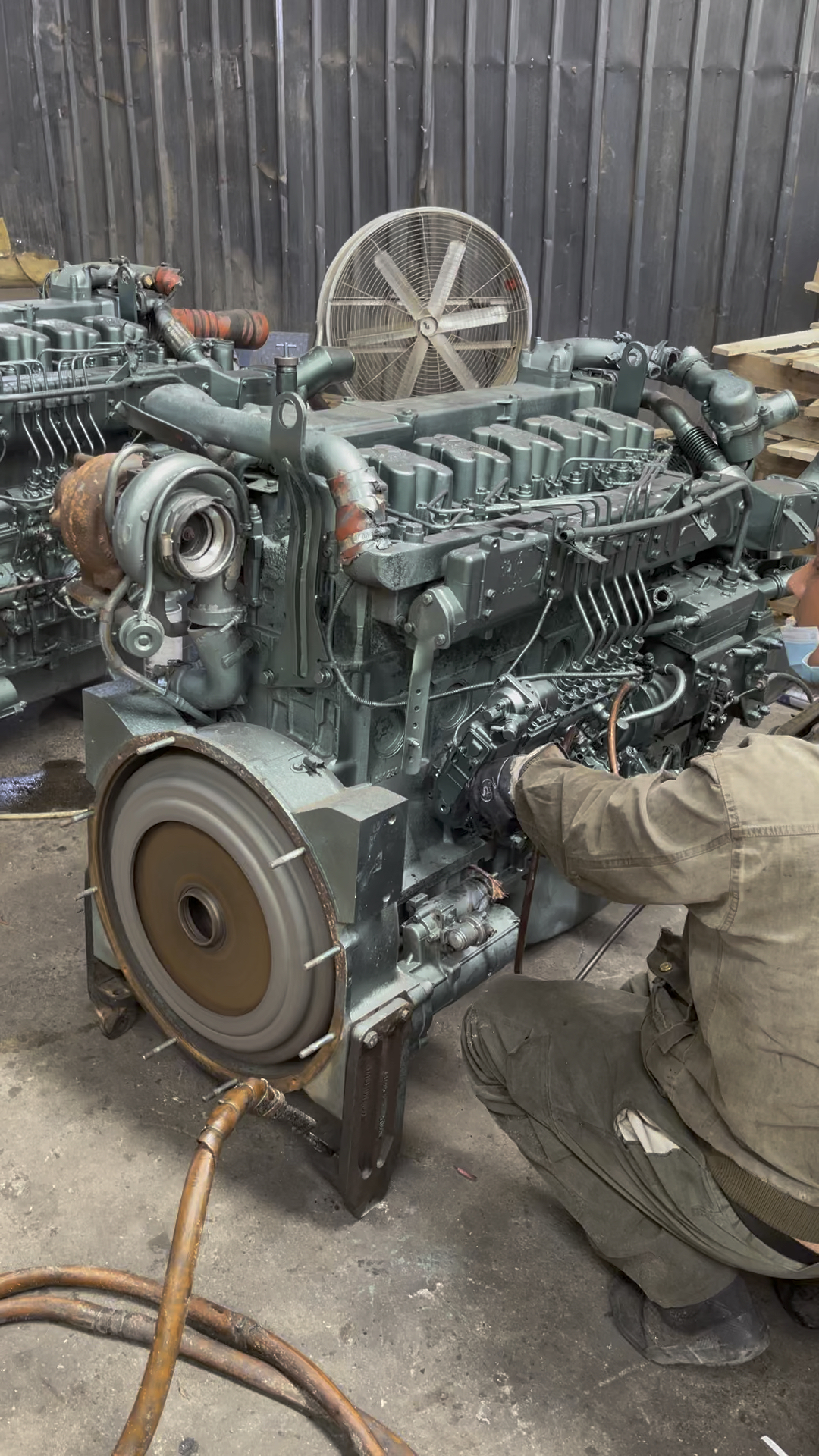 豪沃371发动机地面试车