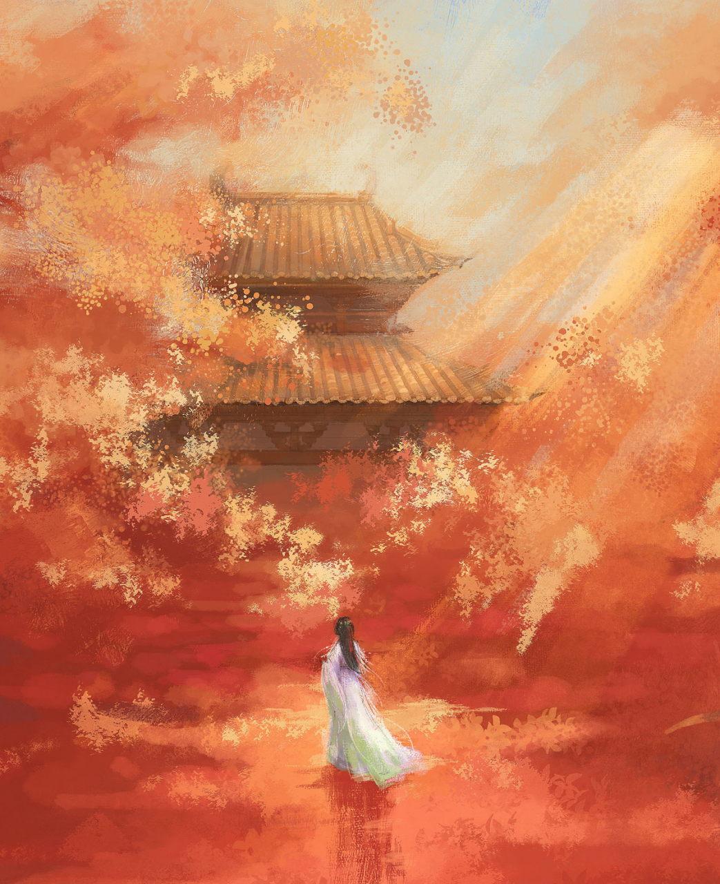 长相思 凤凰林 插画师:予安 #长相思# #古风插画