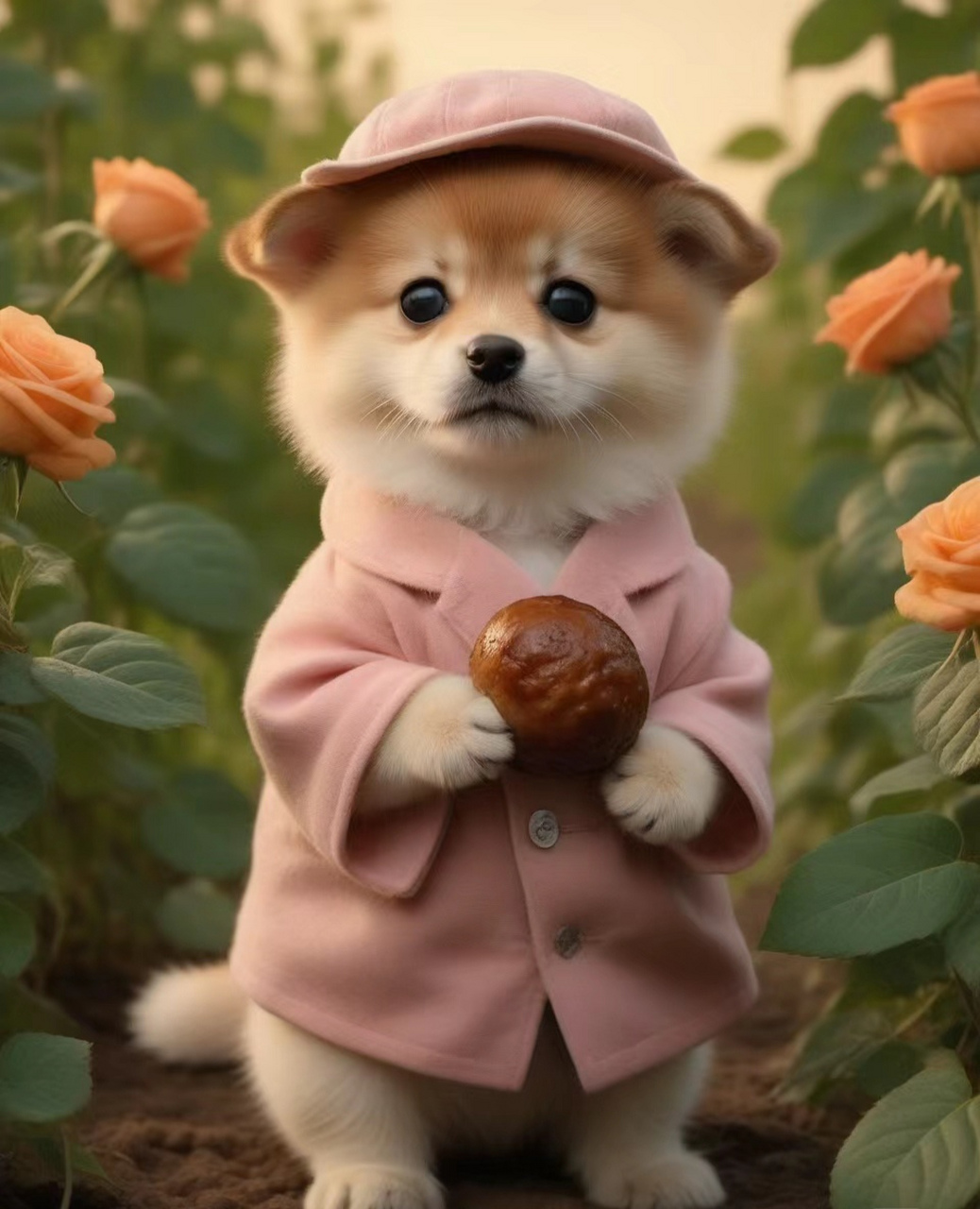 可爱的小猫咪和小狗狗一起逛花园来了#我的旅行日记