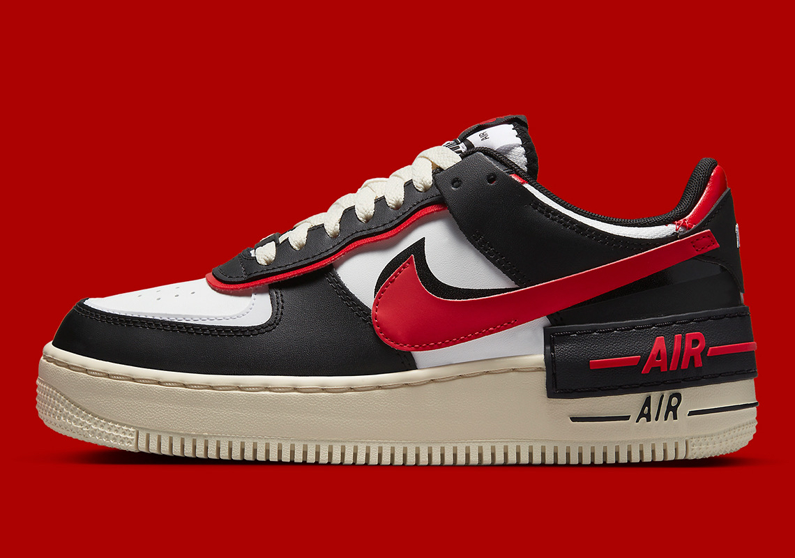 nike air force 1 shadow饰有"大学红"配色