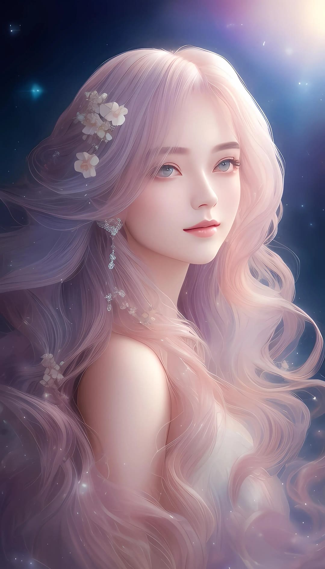 二次元美女头像:落入凡间的精灵