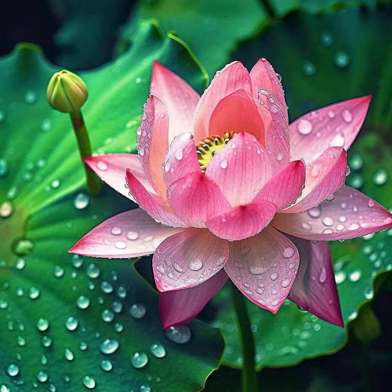 雨后的荷花97别有一番韵味909090 水珠滚滚97晶莹剔透90