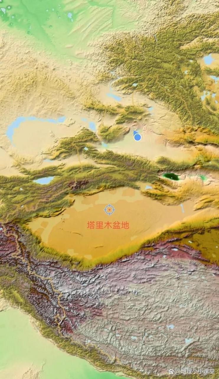 塔里木盆地 塔里木盆地是由天山,昆仑山和阿尔金山围成的一块盆地