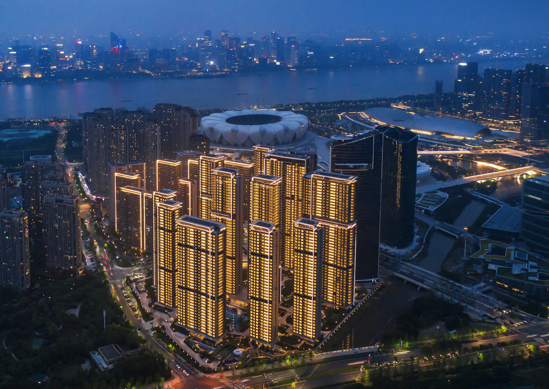 信达中心·杭州壹号院真的太漂亮了  在家里就能看亚运会这你敢想吗?